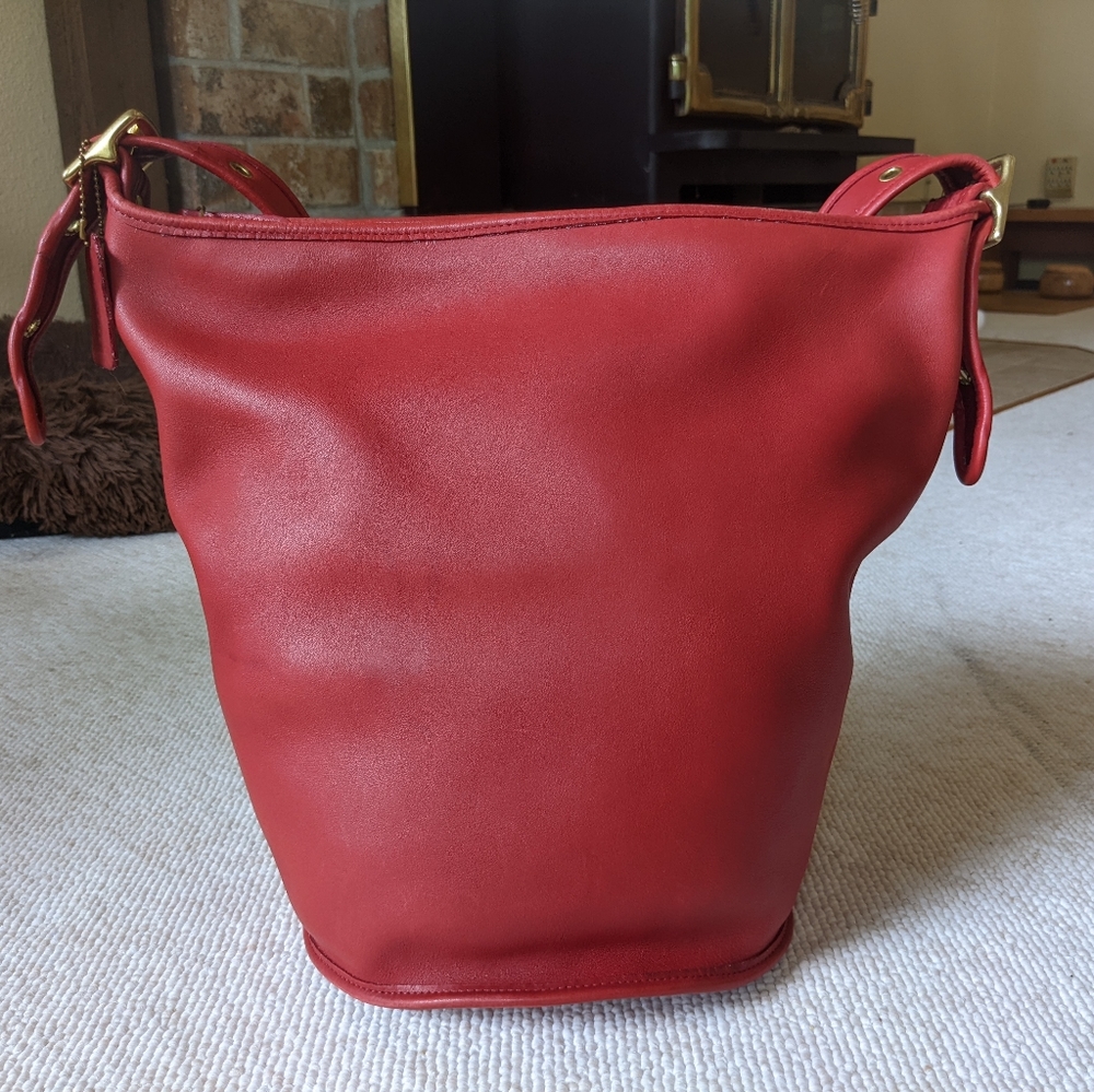 Vintage coach duffel sac XL in red